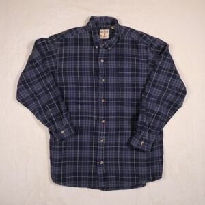 Red Head Brand Co. Blue Plaid Flannel Size XL 100% Cotton Bass Pro Shop
